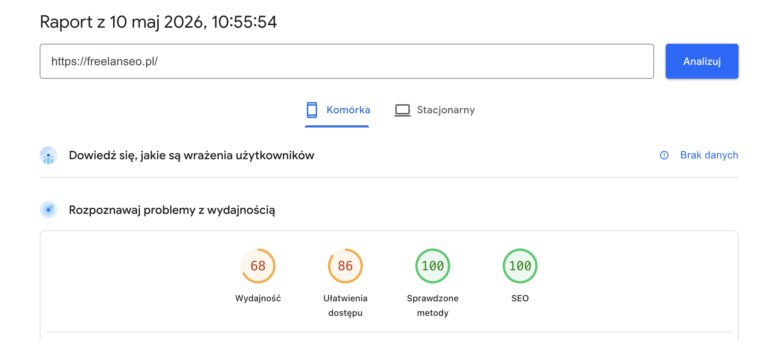 Optymalizacja Core Web Vitals Problem
