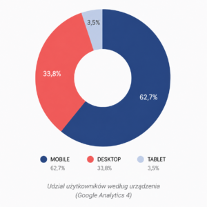 wykres użytkowników wg urządzenia